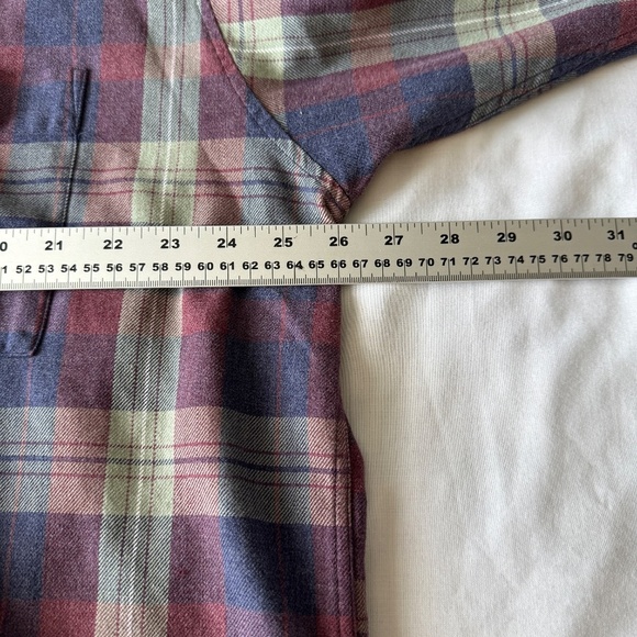 Arnold Palmer Vintage Light Flannel Button Up Plaid Long Sleeve Shirt X-Large - Picture 9 of 12